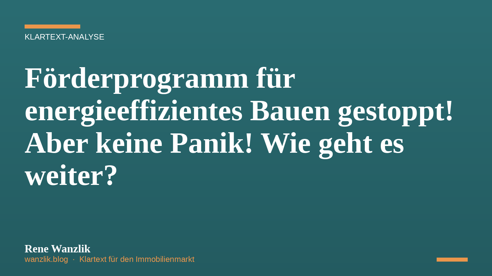 🏡Förderprogramm für energieeffizientes Bauen gestoppt! Aber keine Panik! Wie geht es weiter? 🔥