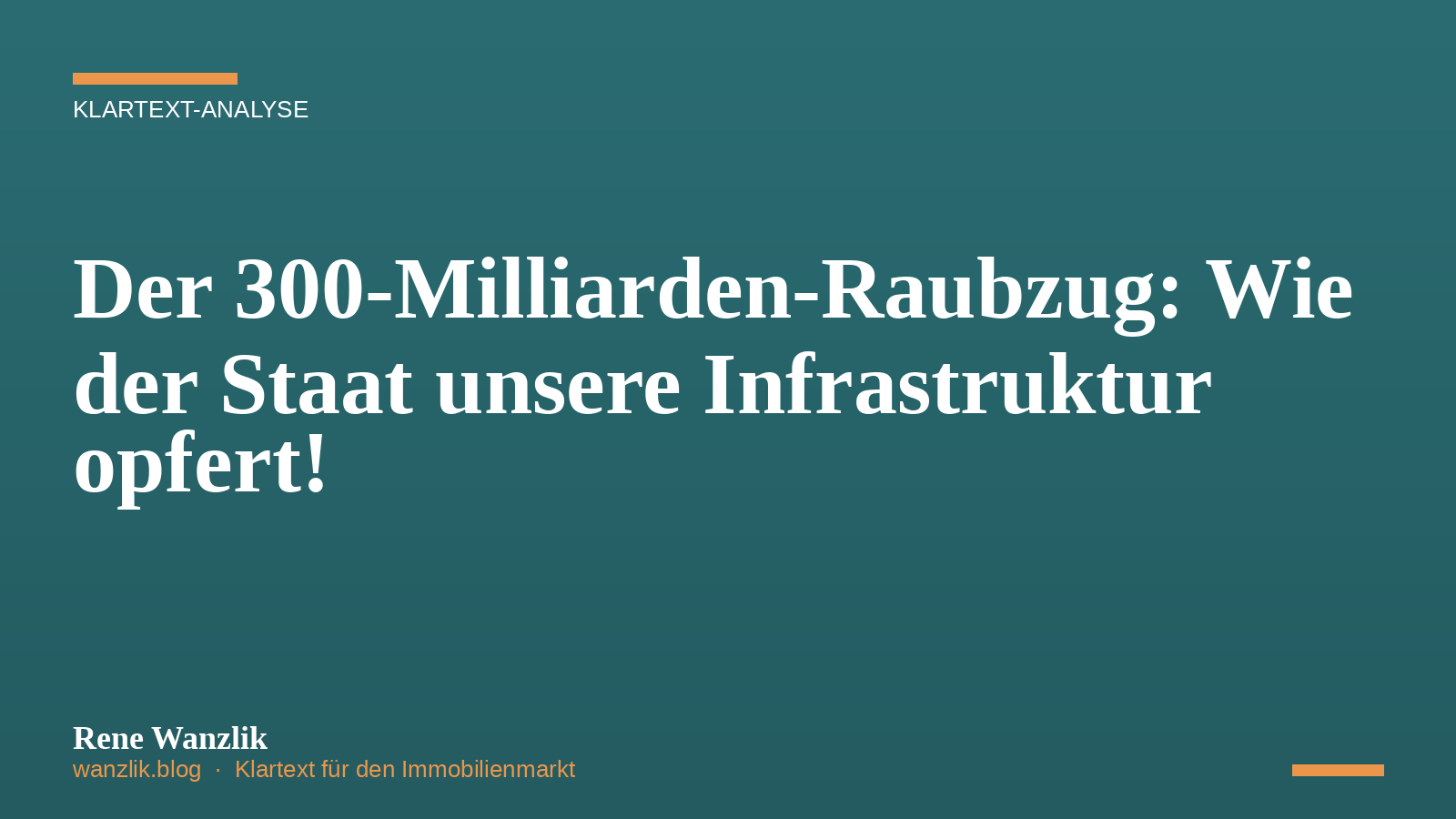 💸 Der 300-Milliarden-Raubzug: Wie der Staat unsere Infrastruktur opfert! 🚧🚆