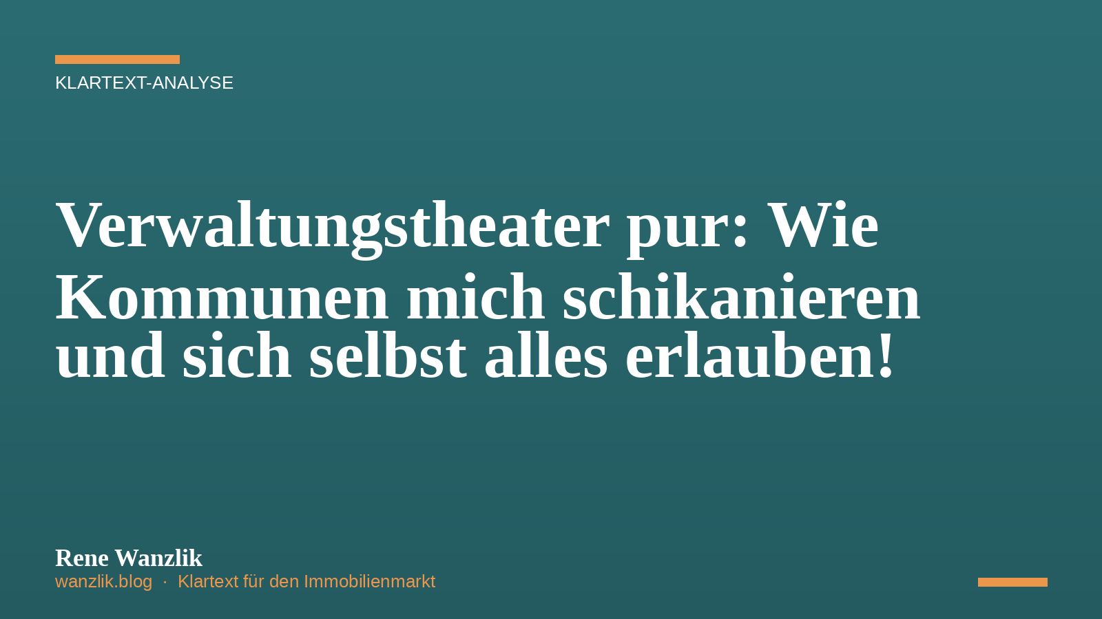 🛑 Verwaltungstheater pur: Wie Kommunen mich schikanieren und sich selbst alles erlauben! 🏗️